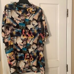 Tropical Print Men's Shirt